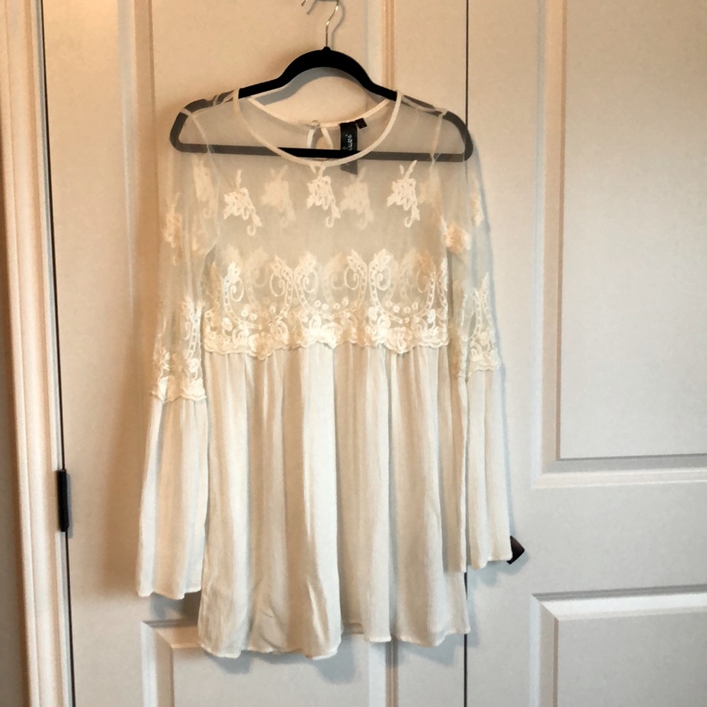 Sheer white mini dress or tunic!